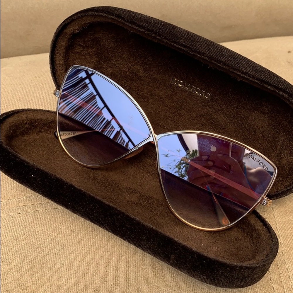 Tom Ford shiny rose gold sunglasses